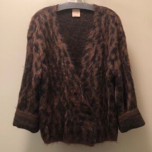 NWOT Cheetah shaggy cardigan